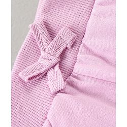 Babyhug 100% Cotton Terry Knit Full Sleeves Top and Lounge Pant Set Be Unique Print - Orange & Lilac