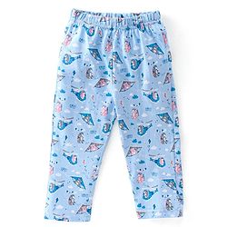 Babyhug Cotton Knit Full Sleeves Night Suit With Teddy Print - Blue