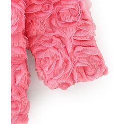 Babyhug Woven Full Sleeves Hoodie Solid Colour - Pink