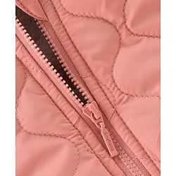Babyhug Full Sleeves Solid Colour Quilted Hooded Jacket - Custard
