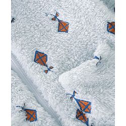 Babyhug Woven Full Sleeves Hooded  Jacket Kite Design  - Light Blue