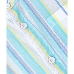Babyhug Cotton Woven Half Sleeves Striped Shirt - Multicolor