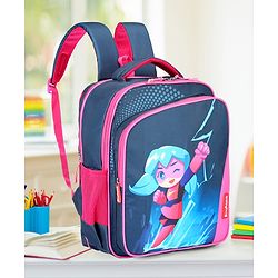 Babyhug Super Girl Backpack Pink - 15 Inch