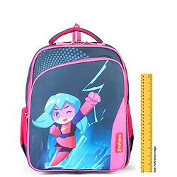 Babyhug Super Girl Backpack Pink - 15 Inch