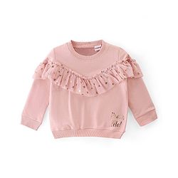 Babyhug 100% Cotton Knit Full Sleeves Top & Legging Set Heart Print - Pink & Blue