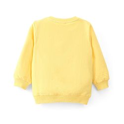 Babyhug 100% Cotton Knit Full Sleeves Star Graphics Sweatshirt - Yellow