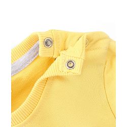Babyhug 100% Cotton Knit Full Sleeves Star Graphics Sweatshirt - Yellow