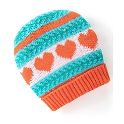 Babyhug Woollen Cap with Heart Design - Multicolour