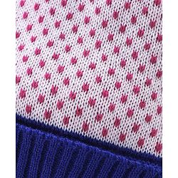 Babyhug Woollen Cap with Pompom - Multicolour
