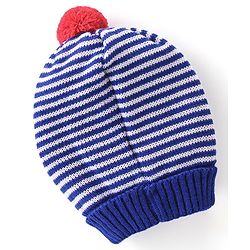 Babyhug Woollen Cap with Pompom & Heart Design - Multicolour