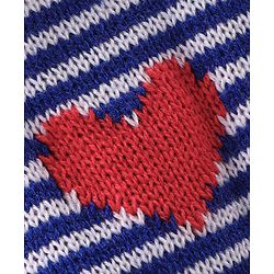 Babyhug Woollen Cap with Pompom & Heart Design - Multicolour