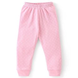 Babyhug Full Sleeves Polka Dot Printed Front Open Thermal Inner Wear Set-Pink