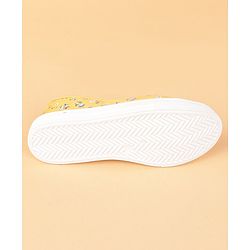 Cute Walk by Babyhug Slip On Casual Shoes With Floral Design- Yellow