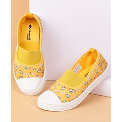 Cute Walk by Babyhug Slip On Casual Shoes With Floral Design- Yellow