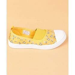 Cute Walk by Babyhug Slip On Casual Shoes With Floral Design- Yellow
