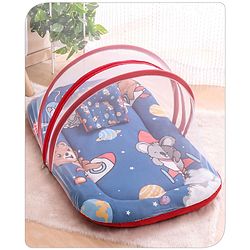 Babyhug Cotton Bedding Set with Mosquito Net Hot Air Balloon Print -  Pink