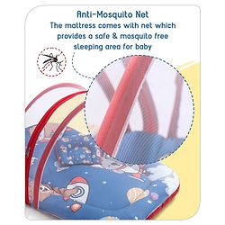 Babyhug Cotton Bedding Set with Mosquito Net Hot Air Balloon Print -  Pink
