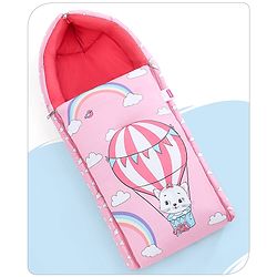 Babyhug Cotton Sleeping Bag Hot Air Balloon Print - Pink
