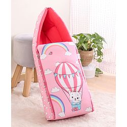 Babyhug Cotton Sleeping Bag Hot Air Balloon Print - Pink