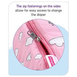 Babyhug Cotton Sleeping Bag Hot Air Balloon Print - Pink