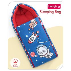 Babyhug Cotton Sleeping Bag Hot Air Balloon Print - Pink