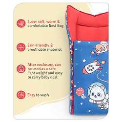 Babyhug Cotton Sleeping Bag Hot Air Balloon Print - Pink