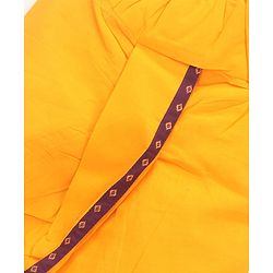 Babyhug Cotton Woven Full Sleeves Kurta & Dhoti Set Square Print - Purple & Orange