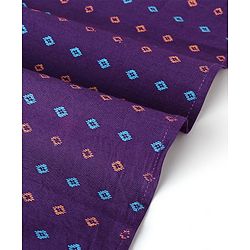 Babyhug Cotton Woven Full Sleeves Kurta & Dhoti Set Square Print - Purple & Orange