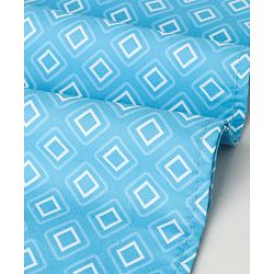 Babyhug Cotton Woven Full Sleeves Kurta & Dhoti Set Square Print - Blue & White