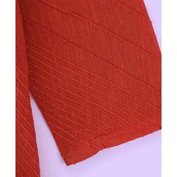 Babyhug Cotton Handloom Dobby Full Sleeves Kurta & Pyjama Set - Red & White