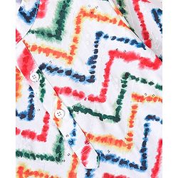 Babyhug Cotton Woven Full Sleeves Printed Kurta Dhoti Set - White