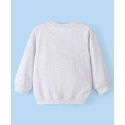 Babyhug Cotton Knit Full Sleeves Graphics Printed Sweatshirt - Grey Melange
