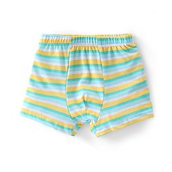 Babyhug 100% Cotton Trunk Striped & Frog Print Pack Of 3 - Yellow White & Green