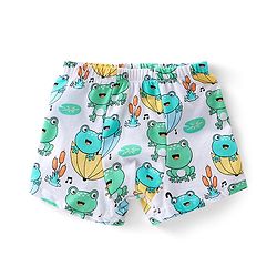 Babyhug 100% Cotton Trunk Striped & Frog Print Pack Of 3 - Yellow White & Green