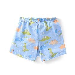 Babyhug 100% Cotton Trunk Striped & Dino Print Pack Of 3 - Green Blue & Orange