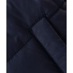 Babyhug Woven Full Sleeves Hooded Jacket With Solid Colour - Red White & Blue