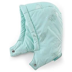 Babyhug Full Sleeves Hoodie with Butterfly Foil Print - Aqua