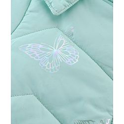Babyhug Full Sleeves Hoodie with Butterfly Foil Print - Aqua