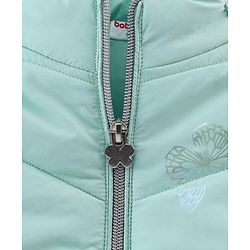 Babyhug Full Sleeves Hoodie with Butterfly Foil Print - Aqua