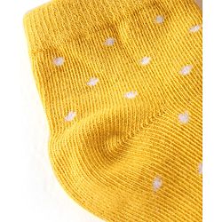 Cute Walk By Babyhug Cotton Knit Anti Bacterial Ankle Length Socks Polka Dot Design Pack Of 3 - Pink Yellow & Purple