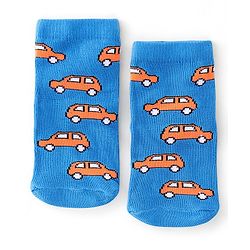 Cute Walk By Babyhug Non Terry Anti-Bacterial Ankle Length Socks Star Print Pack Of 3 - Multicolour