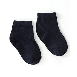 Cute Walk By Babyhug Anti Bacterial Ankle Length Socks Star Design Pack Of 3 - Black & Red