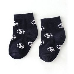 Cute Walk By Babyhug Anti Bacterial Ankle Length Socks Star Design Pack Of 3 - Black & Red