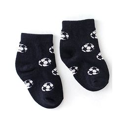 Cute Walk By Babyhug Anti Bacterial Ankle Length Socks Star Design Pack Of 3 - Black & Red