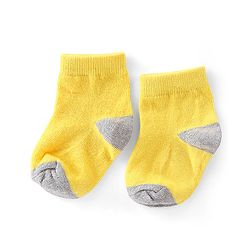 Cute Walk by Babyhug Anti-Bacterial Ankle Length Striped & Football Design Socks Pack of 3 - White Black & Yellow