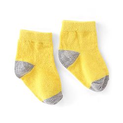 Cute Walk by Babyhug Anti-Bacterial Ankle Length Striped & Football Design Socks Pack of 3 - White Black & Yellow