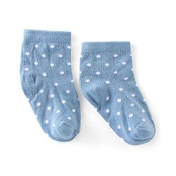 Cute Walk By Babyhug Cotton Knit Anti Bacterial Ankle Length Socks Stripes & Floral Design Pack Of 5 - Red Blue & White