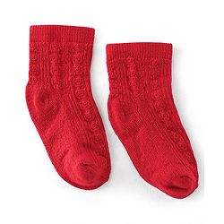 Cute Walk By Babyhug Cotton Knit Anti Bacterial Ankle Length Socks Stripes & Floral Design Pack Of 5 - Red Blue & White