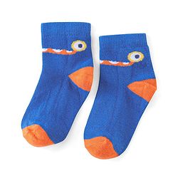 Cute Walk by Babyhug Ankle Length Anti Bacterial Socks Star Design Pack of 5 - Yellow & Blue