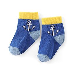 Cute Walk by Babyqhug Anti-Bacterial Ankle Length Ship Design Socks Pack of 5 - Multicolour